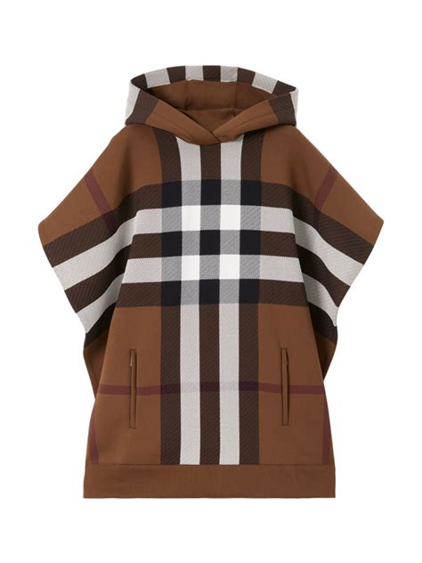 burberry poncho saks off fifth|burberry jacquard poncho.